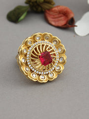 Manushi Ring-Ruby Pink