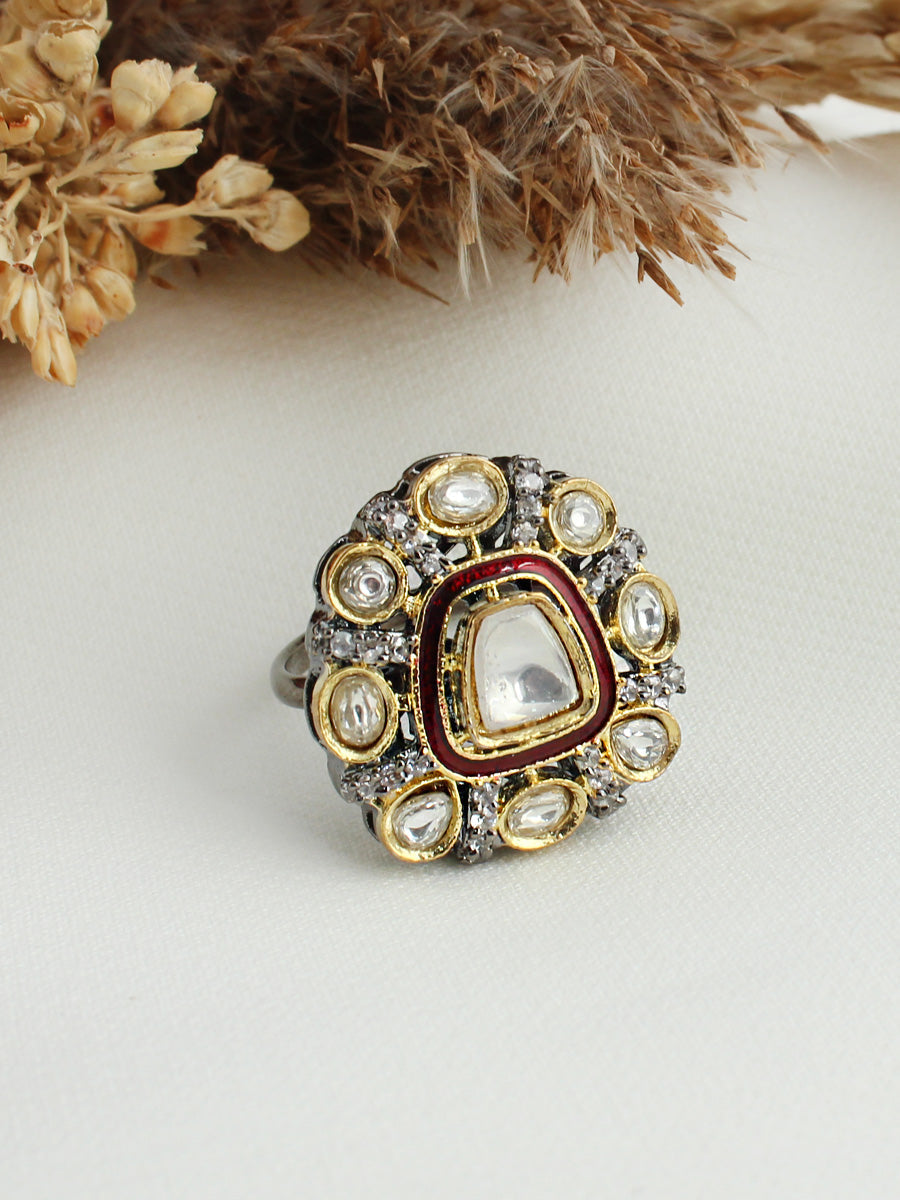 Rimaya Ring-Maroon