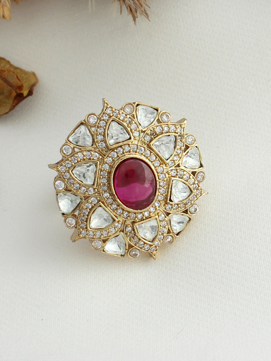 Saavya Ring-Hot Pink