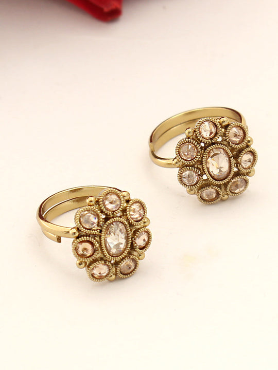 Kavya Toe Ring-Golden