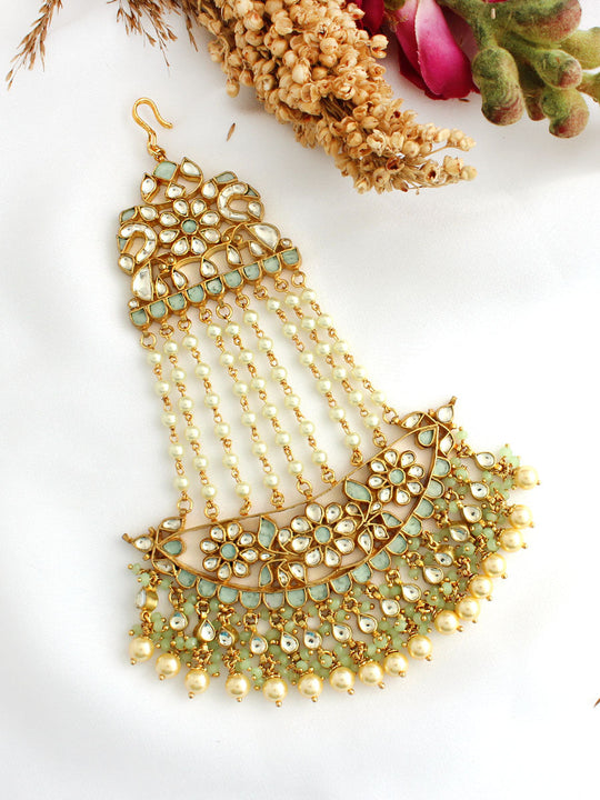 Patiala Jhoomer -Mint Green