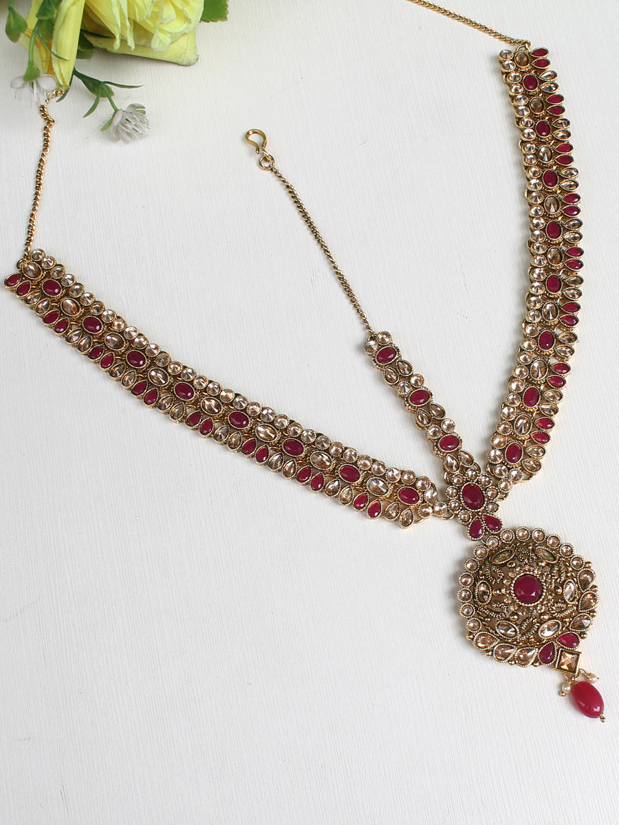 Trisha Mathapatti Headpiece-Ruby