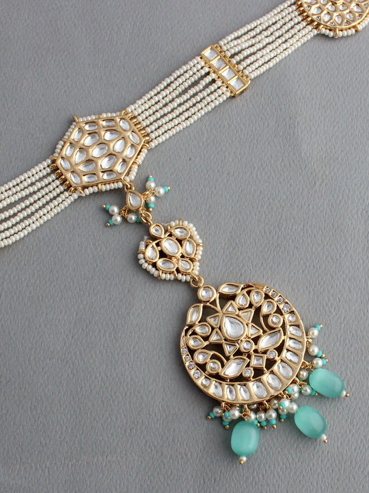 Anusha Sheeshphool Mathapatti-Mint Green