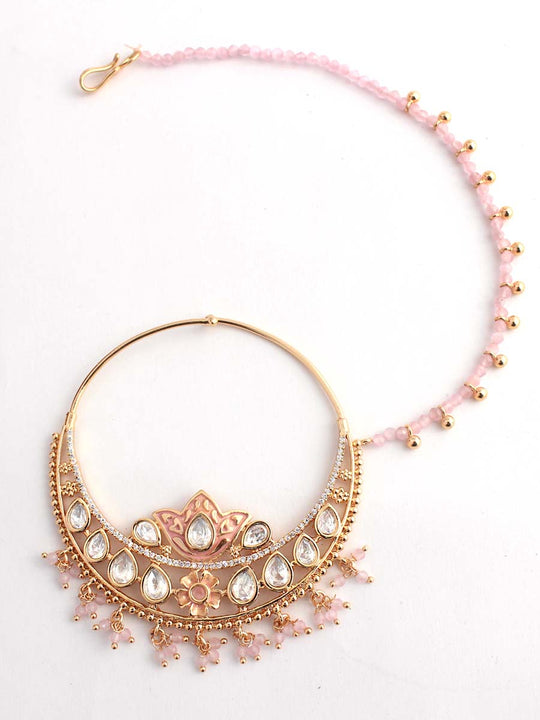 Akshara Nose Ring-Pastel Pink