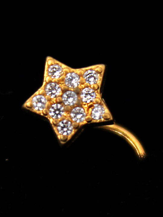 Kritika Stud Nose Pin / Ring-White