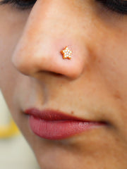 Kritika Stud Nose Pin / Ring-White