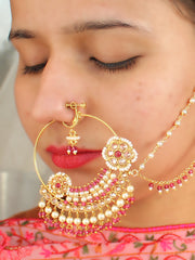 Avantika Nose Ring-Ruby Pink