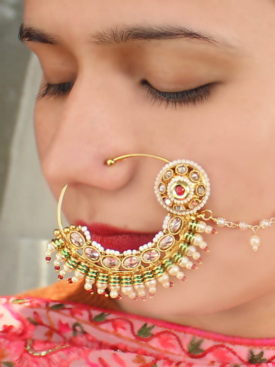 Kalpana Nose Ring-Red