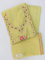 Suhana Embroidered Chanderi Suit-Green