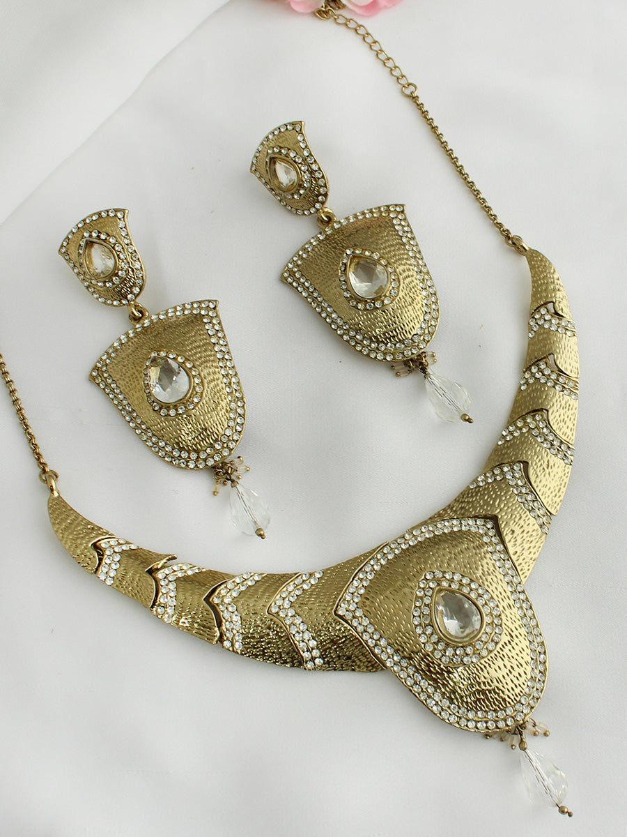 Rasima Necklace Set-White