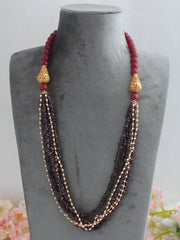 Nashida Necklace-Maroon