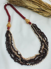 Nashida Necklace- Maroon