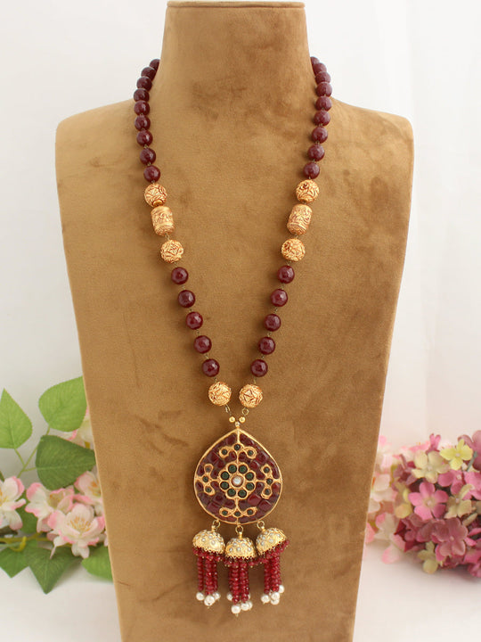 Romini Necklace-Maroon