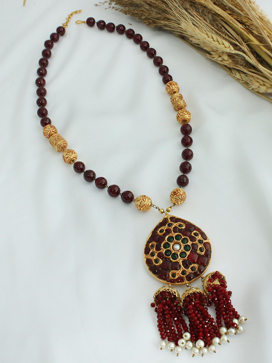 Romini Necklace - Maroon