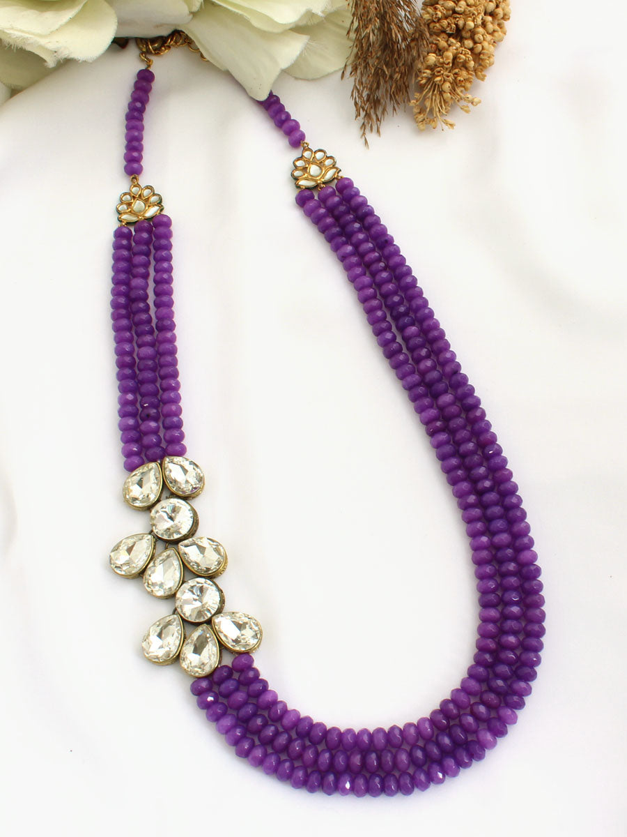 Rashita Layered Necklace-Purple