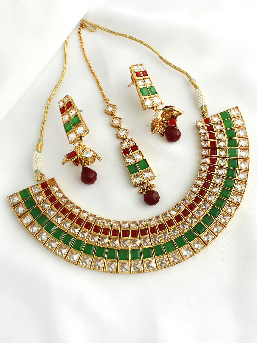 Tarannum Necklace Set-Multicolor