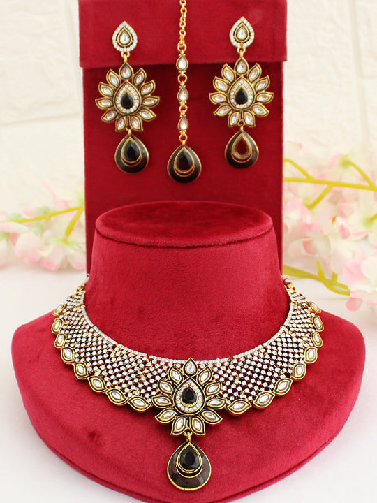 Mukti Necklace Set-Black