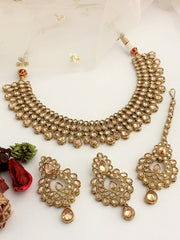 Zareen Necklace Set-Gold