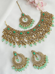 Sharmin Necklace Set - Mint green