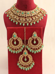 Sharmin Necklace Set-Mint Green