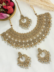 Alia Necklace Set-Grey