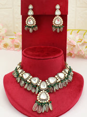 Patiala Necklace Set-Mint Green