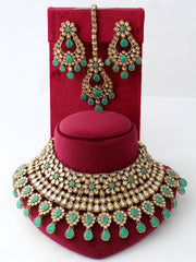 Anupreet Necklace Set-Mint Green