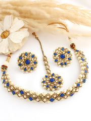 Navya Necklace Set-Blue