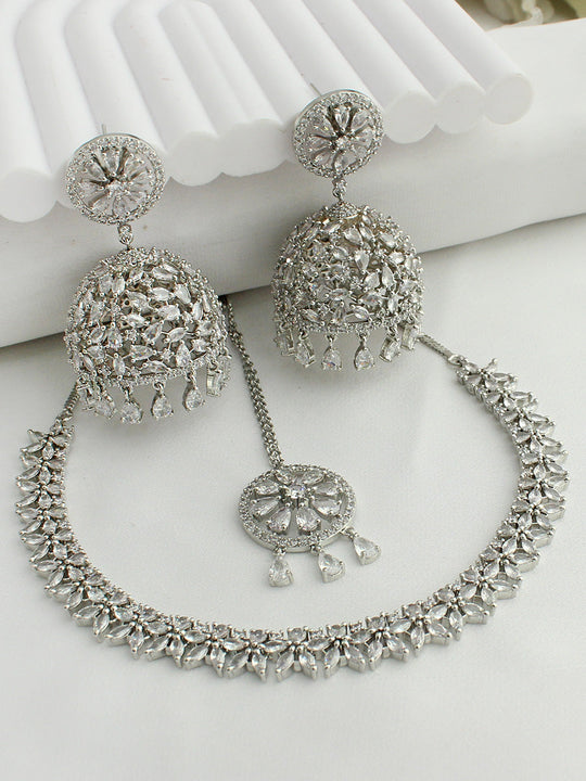 Romika Necklace Set-Silver