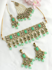 Ameena Necklace Set-Mint Green