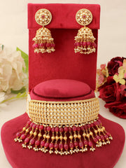 Chamba Necklace Set-Ruby