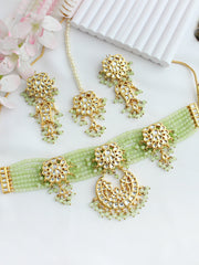 Suhair Necklace Set-Mint Green