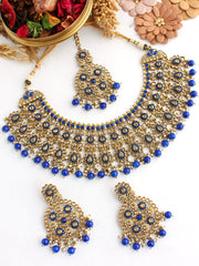 Ishana Necklace Set-Bule