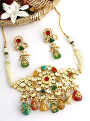 Raas Necklace Set-Multicolor