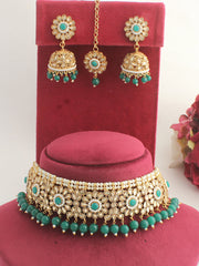 Sana Necklace Set-Green