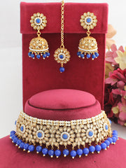 Sana Necklace Set-Blue