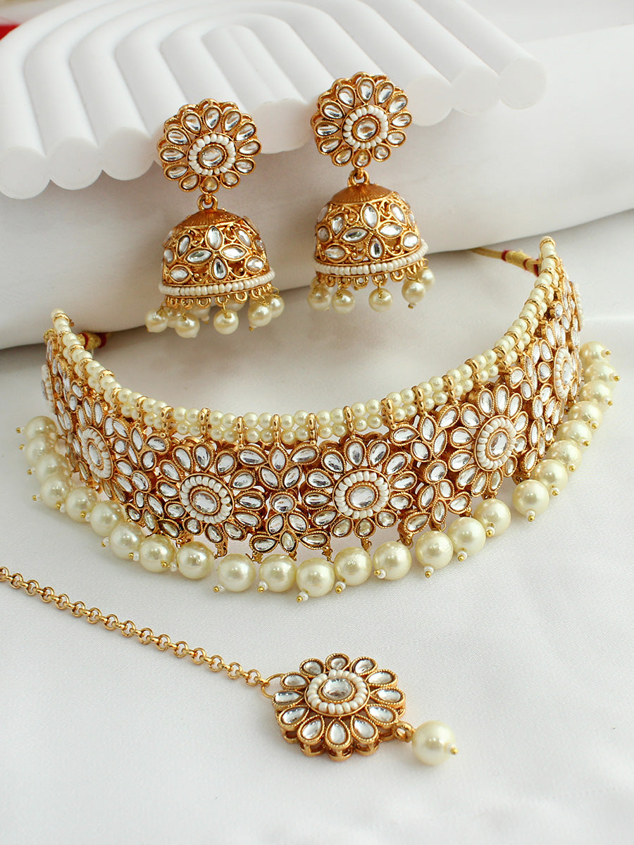 Sana Necklace Set - White