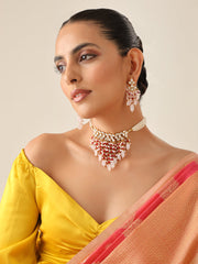 Pushti Necklace Set-Pastel Pink