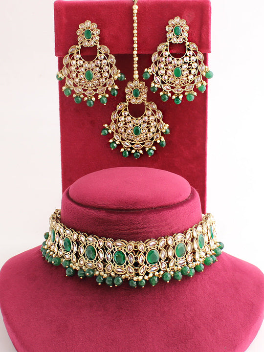 Areeka Necklace Set-Green