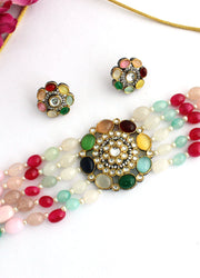 Saanvi Necklace Set-Multicolor