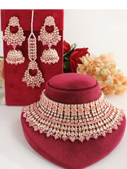 Nimrat Necklace Set-Pink