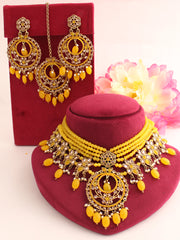 Samia Necklace Set-Yellow