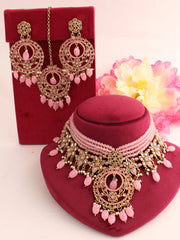 Samia Necklace Set-Pastel Pink