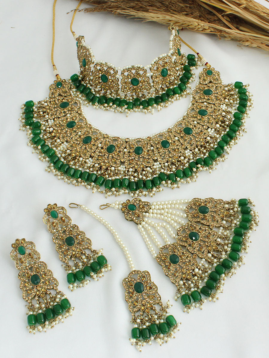 Shahida Necklace Set - Green