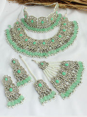 Shahida Necklace Set - MInt Green