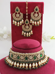 Ramya Necklace Set-Green