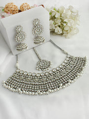 Rabia Necklace Set - Silver