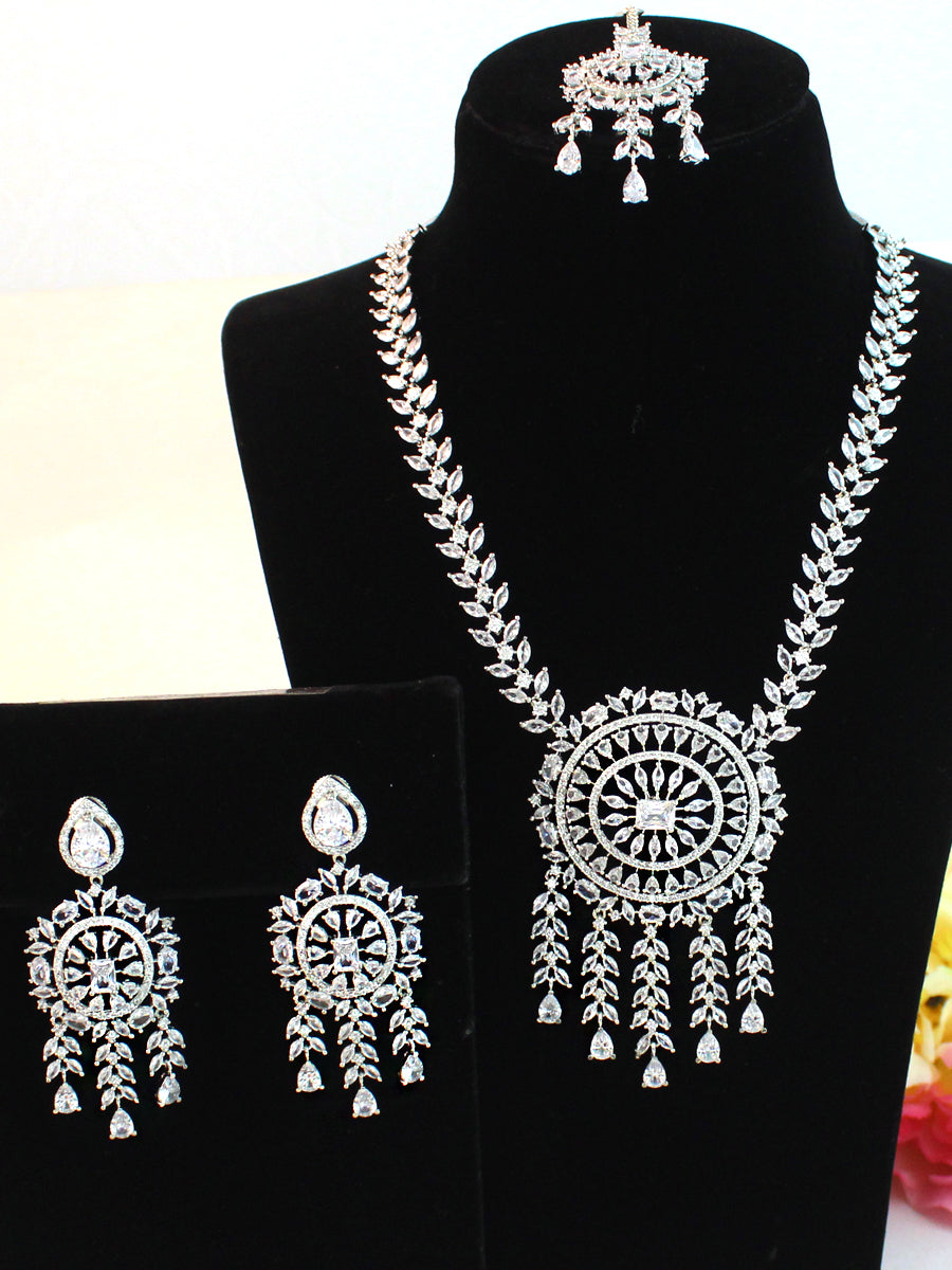 Evanshi Necklace Set-Silver