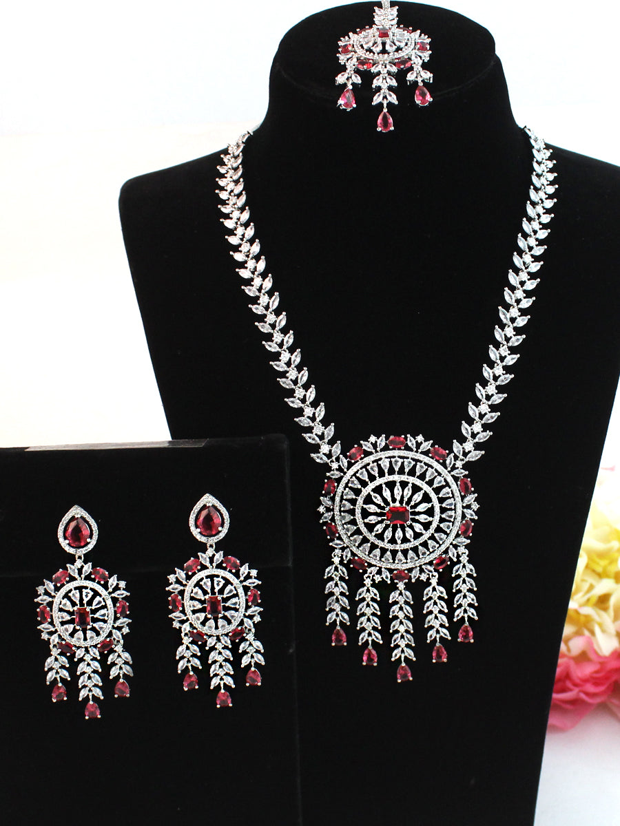 Evanshi Necklace Set-Pink