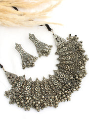 Delisha Necklace Set-Antique Silver